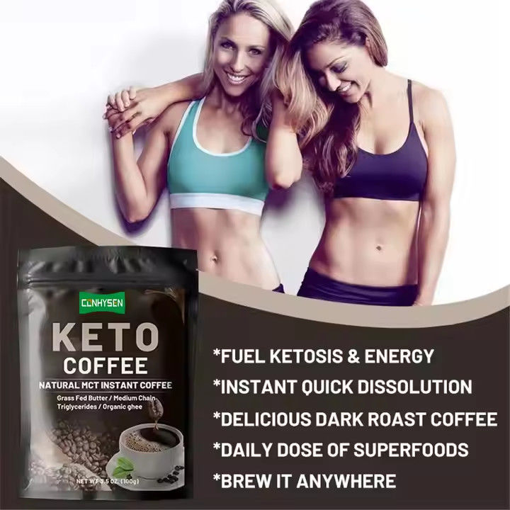 Privélabel Keto Afslanking Koffie Gewichtsverlies Dieet Controle MCT Eetvervanger Voedsel Instant
