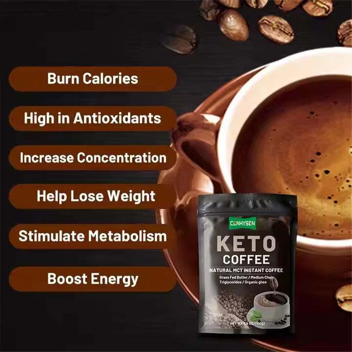Privélabel Keto Afslanking Koffie Gewichtsverlies Dieet Controle MCT Eetvervanger Voedsel Instant