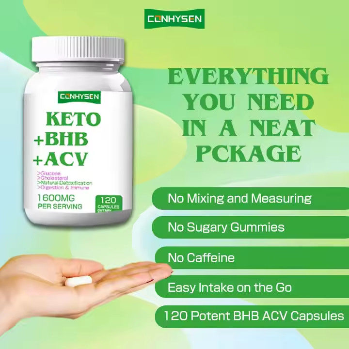 OEM ODM Keto Capsules Gewichtsverlies Rich BHB ACV Support Body Management Groothandel