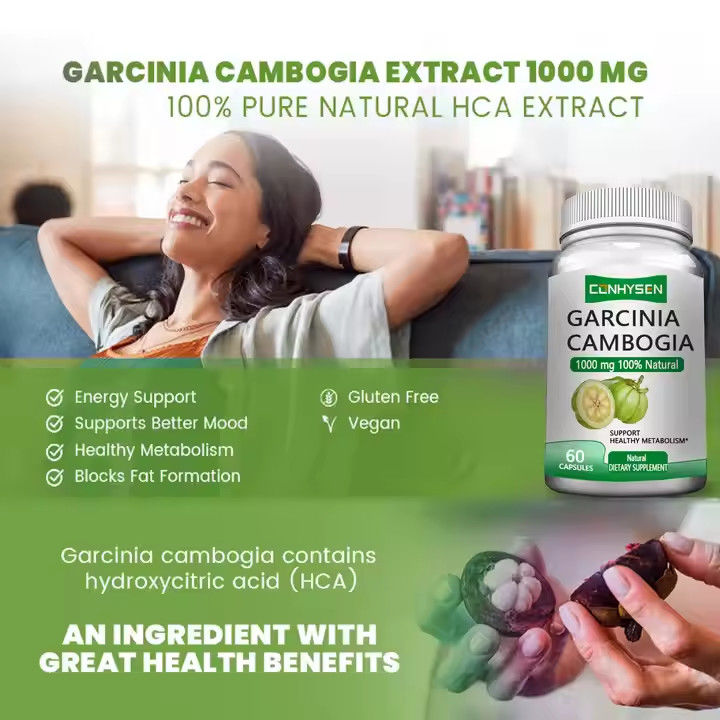 Vetblokkerend afslankend Garcinia Cambogia capsules voor stofwisseling Productie Stemmingsbalans