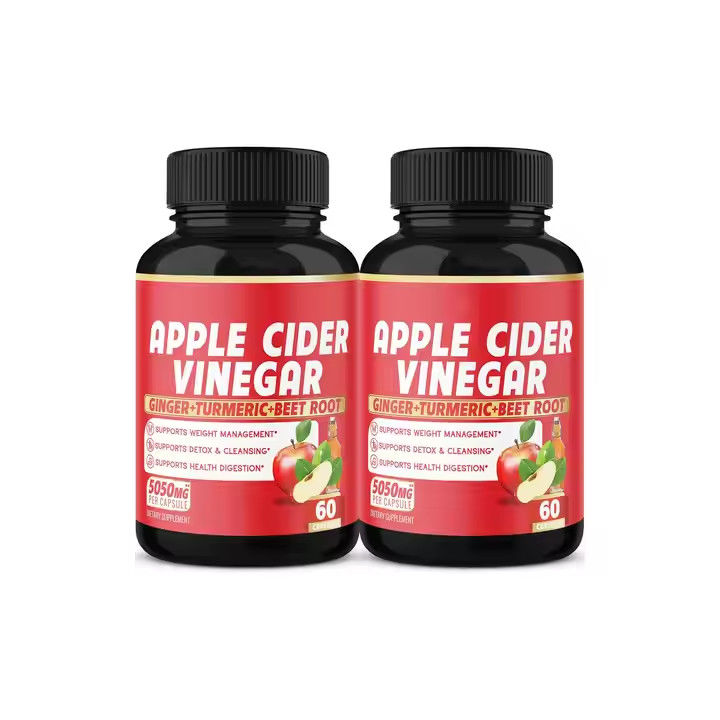 Private label Appel Azijncapsules Fabriek voor gewichtsbeheersing Vetverbranding
