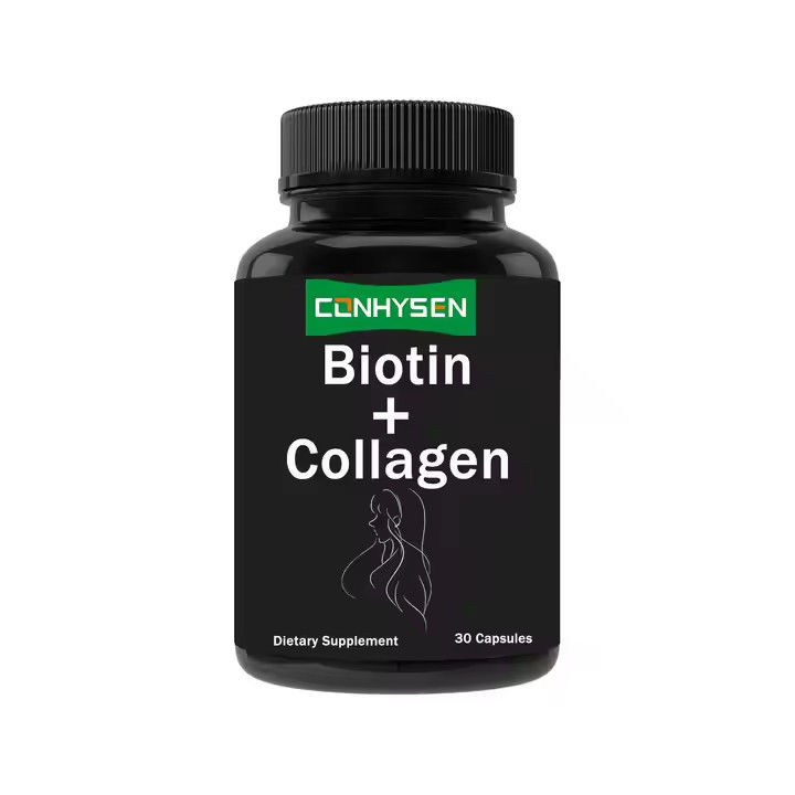 OEM Plantenextract Collageen Biotine Capsules Keratine Supplement voor gezond haar en huid
