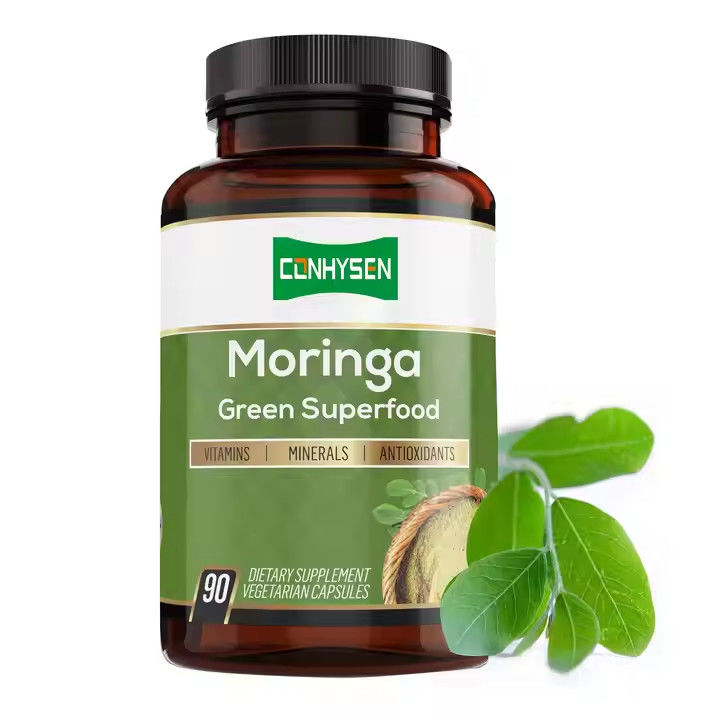 Custom Flavor Pure Organic Moringa Capsules voor Immuunsysteem & Energie Booster