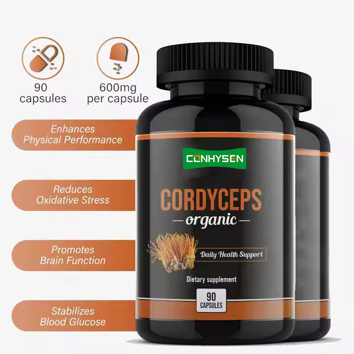 OEM ODM Organische Cordyceps capsules bevorderen hersenfunctie kruidensupplement capsules