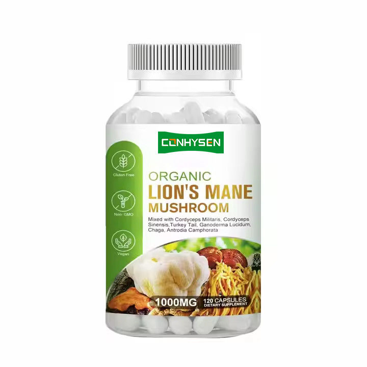 OEM Biologische leeuwenmange capsules met kalkoen staart supplement ondersteuning geheugen Gezondheid van de hersenen