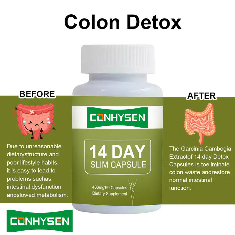 Privélabel 14 dagen afslanking capsules Detox Fast platte buik met Garcinia Cambogia pillen