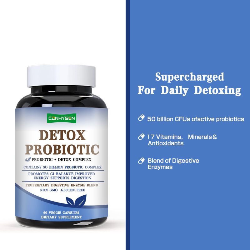 Premium Custom Detox Probiotica Capsules Verbetert Energie Niveaus Geformuleerd Voor Vrouwen En Mannen