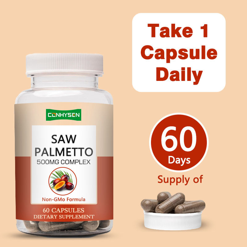 Non-GMO Zaagpalm Capsules 500mg Complex Ondersteuning Hormonale Balans Haar Gezondheid