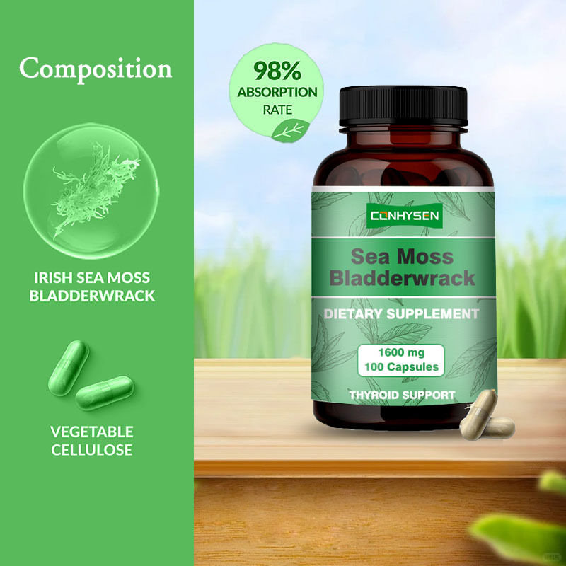 Hoogwaardige zee-moes capsules met blaaswrack voor het genieten van de algehele ondersteuning zee-moes supplement