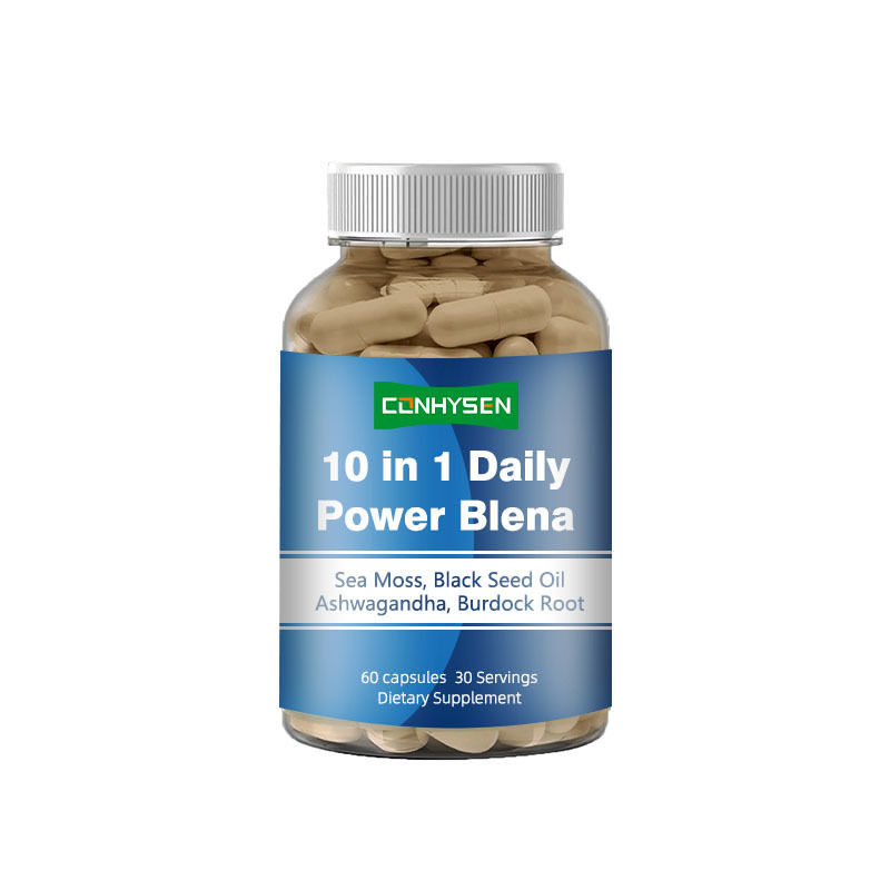Custom Label 10-in-1 Blend Bevordert Immuunsysteem Zeemos Capsules Ashwagandha Supplement