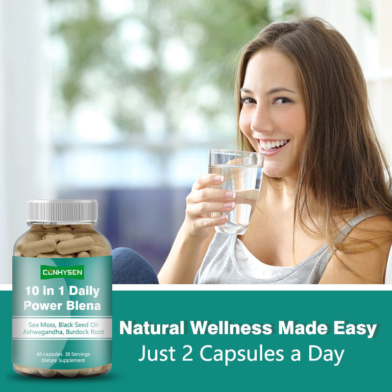 Zee-moos capsules met 10-in-1 mengsel voor antioxidanten ondersteunen zwarte zaad olie capsules