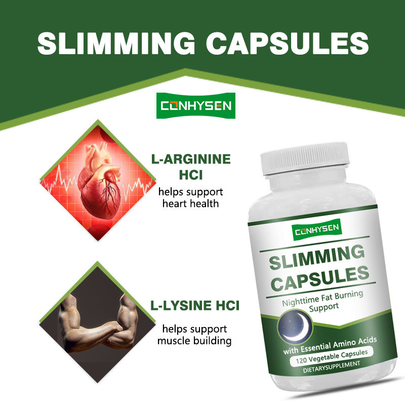 Premium aangepaste afslanking capsules voor nacht tijd vetverbranding ondersteuning met essentiële aminozuren
