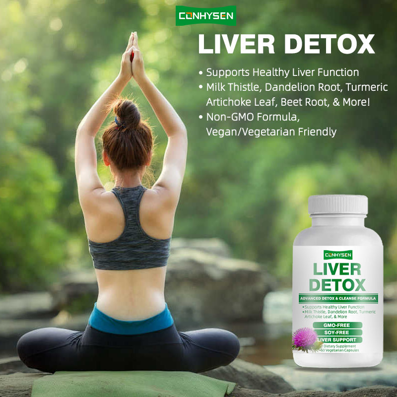 Custom Label GMO Vrije Mariadistel Extract Lever Detox Capsules Ondersteunt Gezonde Leverfunctie