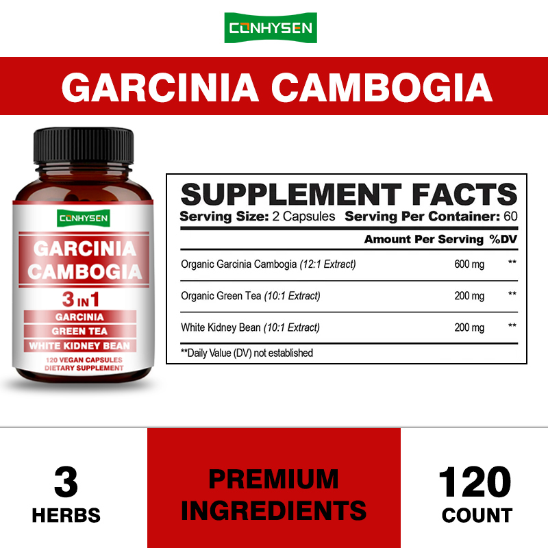 Hoogwaardige Garcinia Cambogia capsules 3-in-1 afslanking supplement ondersteunt lichaamsbalans