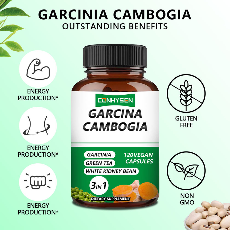 Maatwerk 3-in-1 Garcinia Cambogia Capsules Ondersteunen Kracht Met Witte Kidneyboon