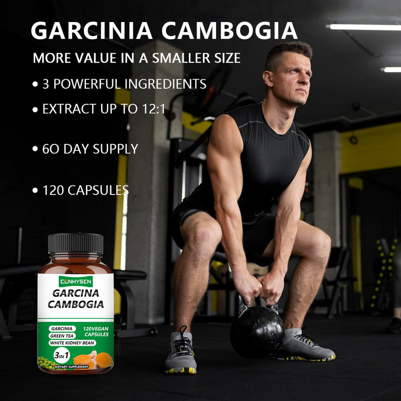 Maatwerk 3-in-1 Garcinia Cambogia Capsules Ondersteunen Kracht Met Witte Kidneyboon