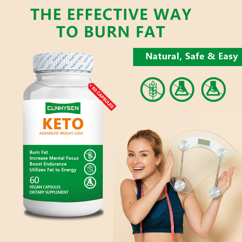 Fabrieksvoorziening maakt gebruik van vet voor energie KETO capsules Natuurlijke veilige gewichtsverlies capsule
