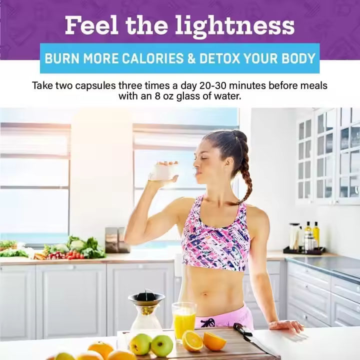 Premium plantaardige vetverbrander met Garcinia Cambogia L-carnitine Stoffenwisseling stimuleren Appetite verminderen Detox Energize