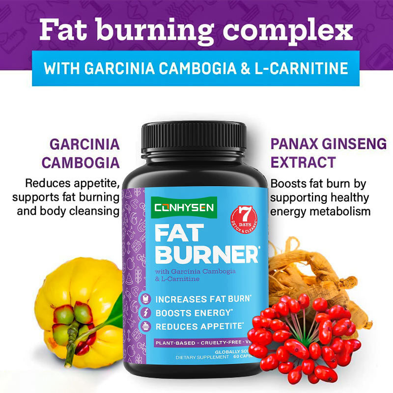 Privélabel vetverbranders met Garcinia Cambogia en L-carnitine capsules ondersteunen metabolisme energiebooster capsules
