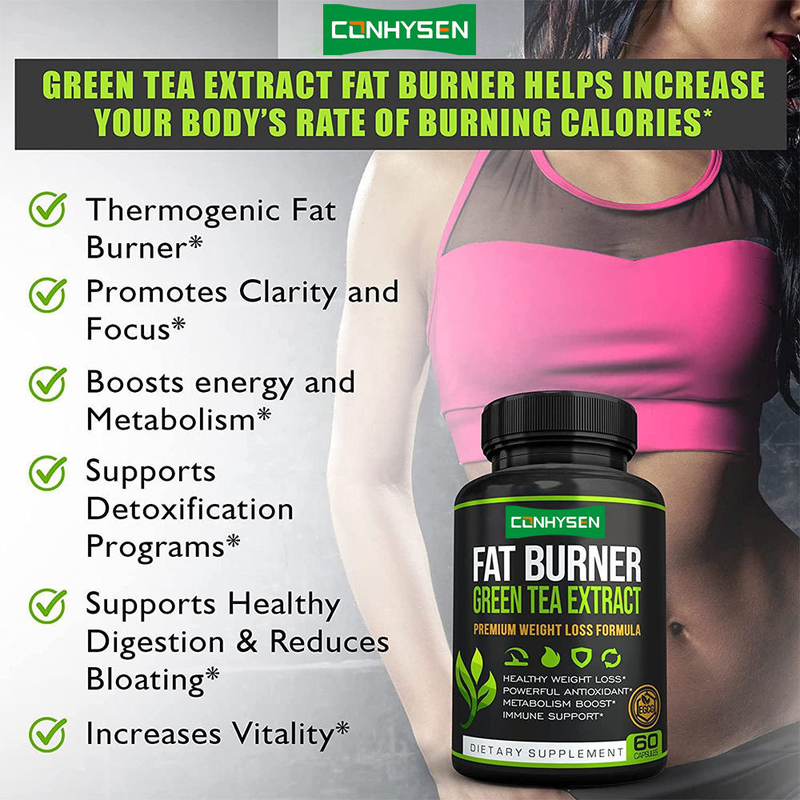 Organische Groene Thee Extract Afslankcapsules Met Groene Koffieboon Natuurlijke Afslankende Vetverbrander Supplementen