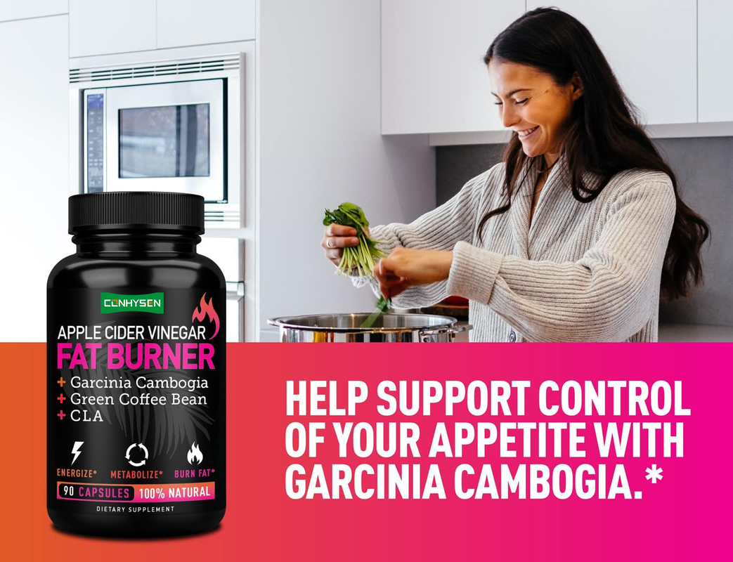 Appelazijn vetverbrander met Garcinia Cambogia Groene koffiebonen Keto Paleo vriendelijke eetlust controle Stofwisseling ondersteuning