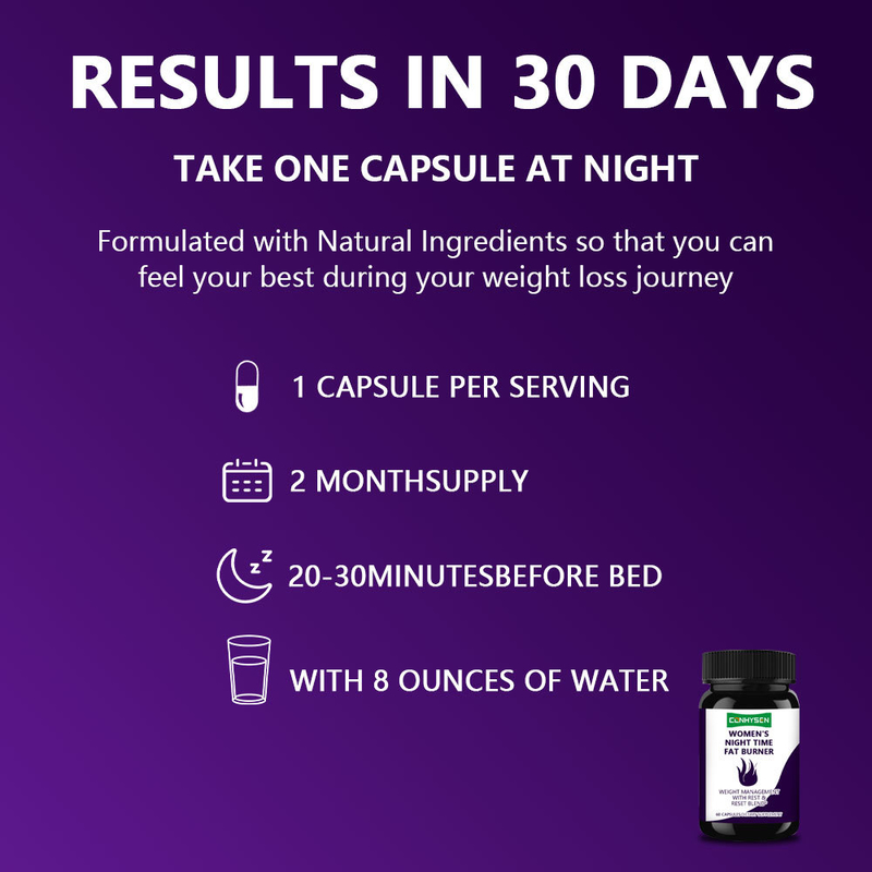 Hot Sale Nachtelijke Vetverbrander Capsules voor Vrouwen Ondersteunt Gezonde Bloeddruk & Rustige Stemming Afslankcapsules