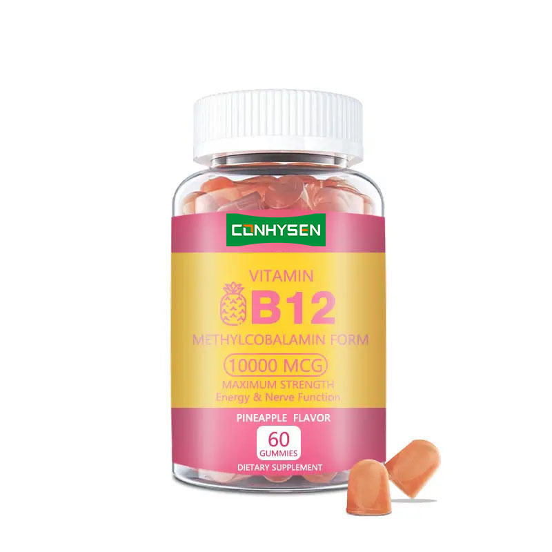 Private Label Vitamine B12 Gummies Stimuleren Energie Bevorderen de Gezondheid van het Hart Onderhouden de Algehele Gezondheid Natuurlijke Aanvoer