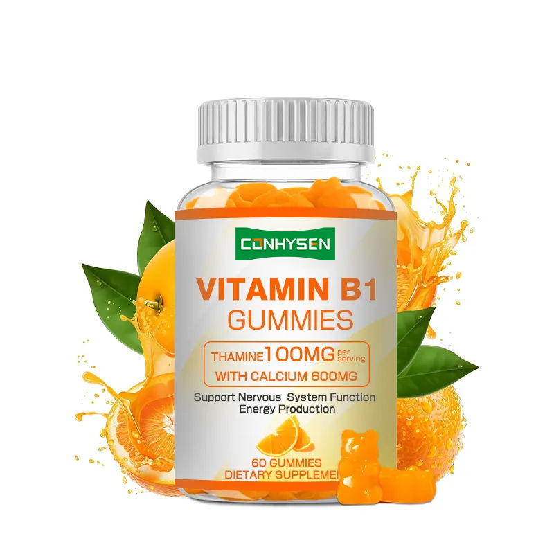 Privé label Vitamine B1 Gummies Verhoogt energie Bevordert hartgezondheid Onderhoud gezondheid Natuurlijke voorziening