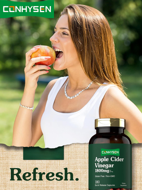 OEM Private Label Body Slimming ACV Pillen Supplement Met Vitamine & Zink Organische Appelciderazijn Capsules