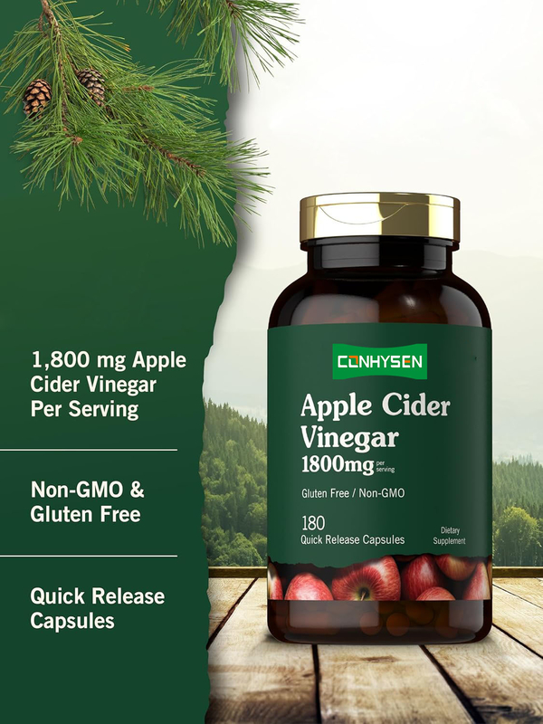OEM Private Label Body Slimming ACV Pillen Supplement Met Vitamine & Zink Organische Appelciderazijn Capsules