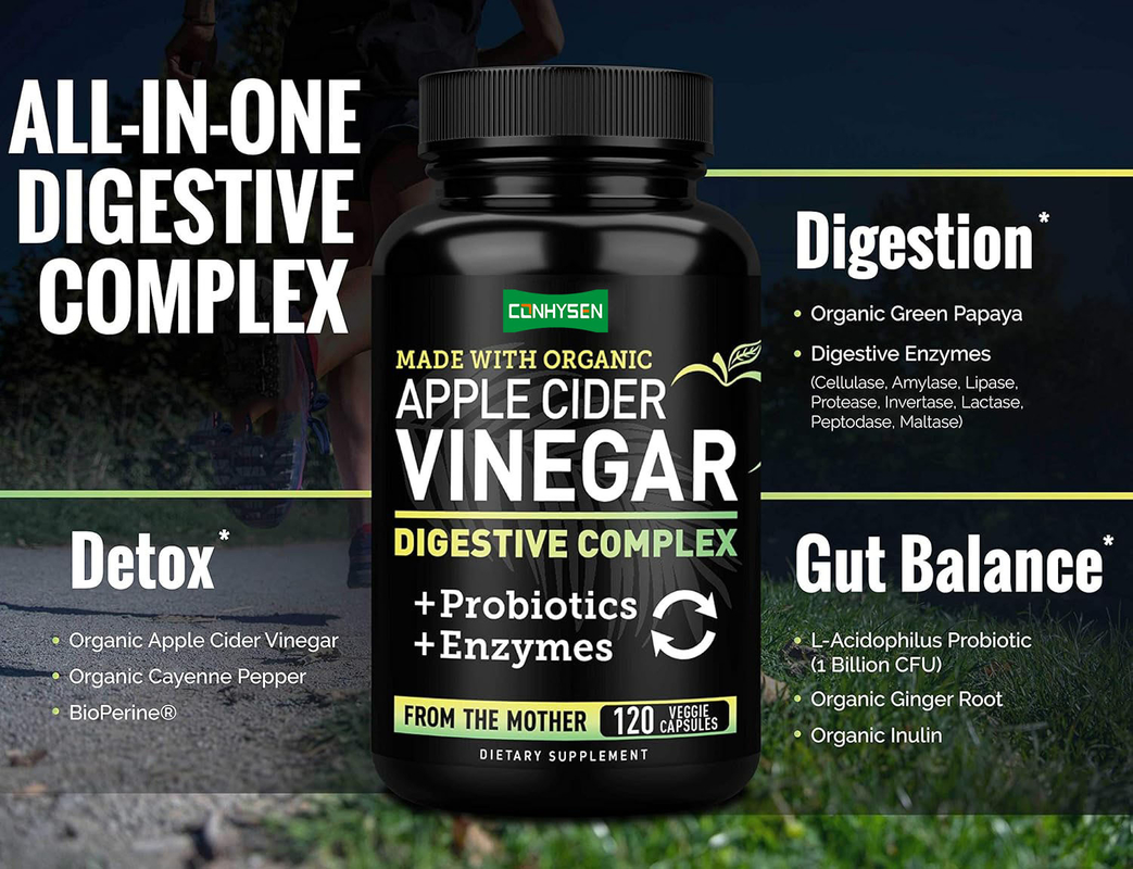 OEM/ODM Gewichtsverlies ACV capsules Appelazijn capsules Appetitsuppressant Appelazijn vitamine enzym capsules