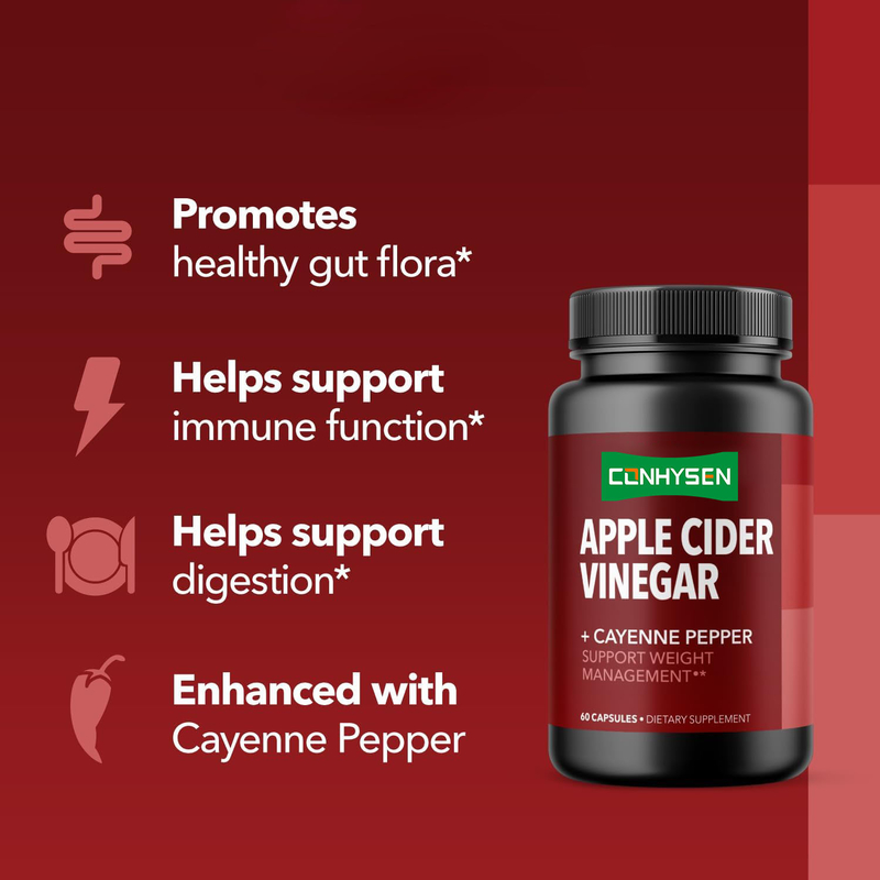 OEM Natural Chili Gewichtsverlies Capsules en Apple Cider Vinegar Capsules Ondersteunen Gewichtsbeheersing