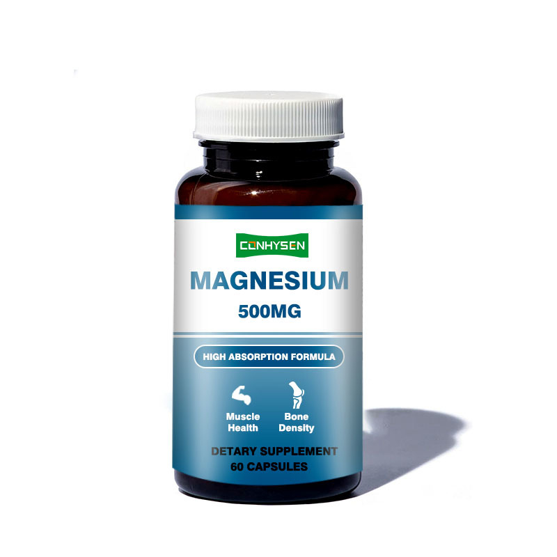 Magnesium Capsules 500mg met Eigen Merk Ondersteunen Geheugen & Hersenfunctie Non-GMO