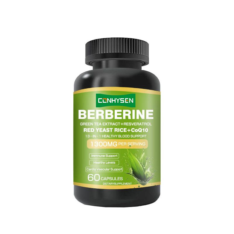 OEM/ODM 1300mg Berberine Capsules 13-in-1 voor Gezonde Bloedondersteuning Groene Thee Extract Supplement