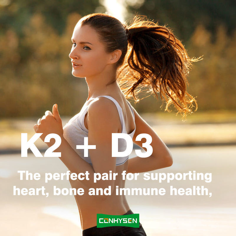 Maatwerk Vitamine K2 D3 Capsules 2-in-1 Ondersteuning Capsule Verbetert Hart, Botten en Immuungezondheid