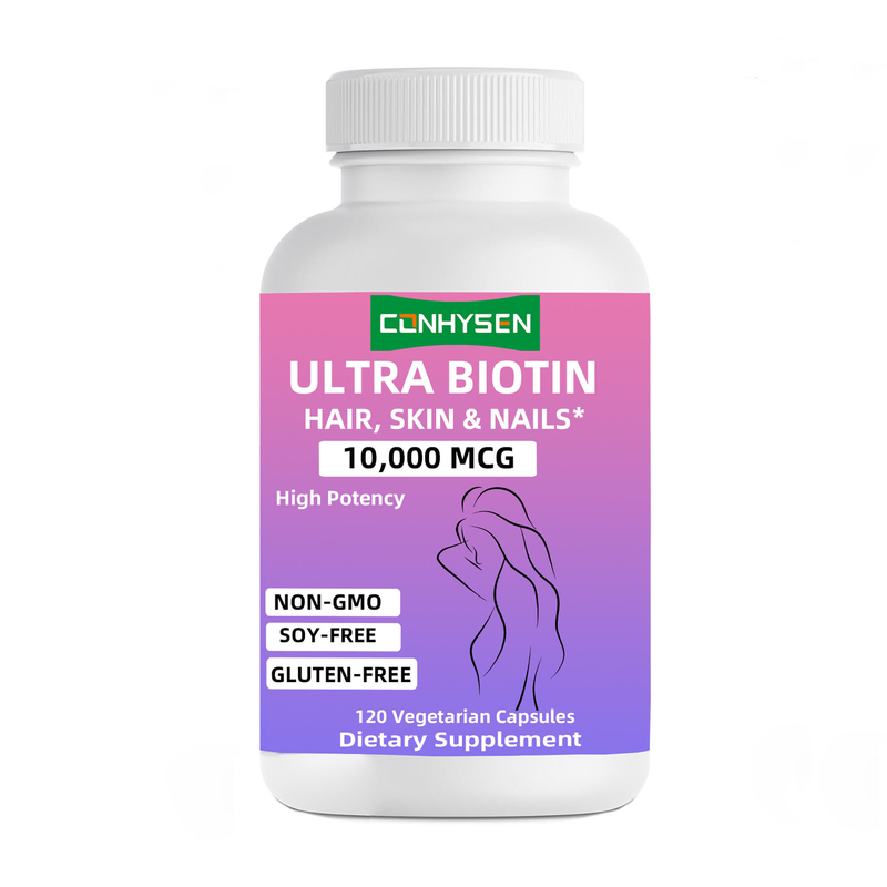 Custom Ultra Biotine Capsules met merknaam Non GMO Bevordert Haar Huid & Nagels Schoonheidssupplement