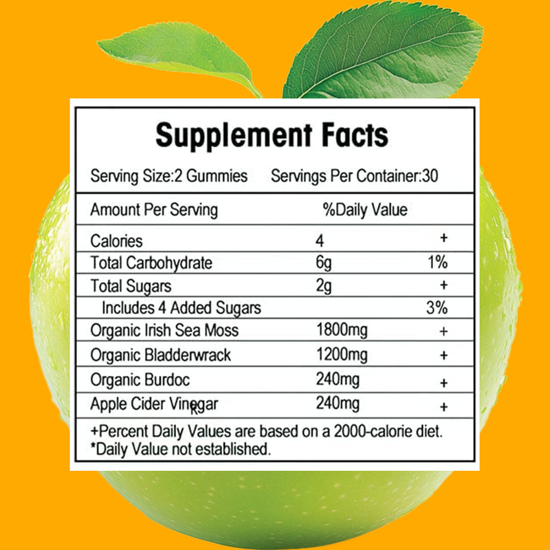 Fabriek Apple Smaak Zeemos Gummies Detox en Reiniging Custom Gebrandmerkt