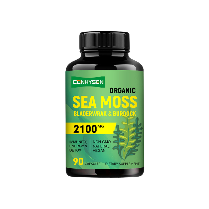 Custom Branded Natural Sea Moss Capsules Boost Energy Production Manufacturer