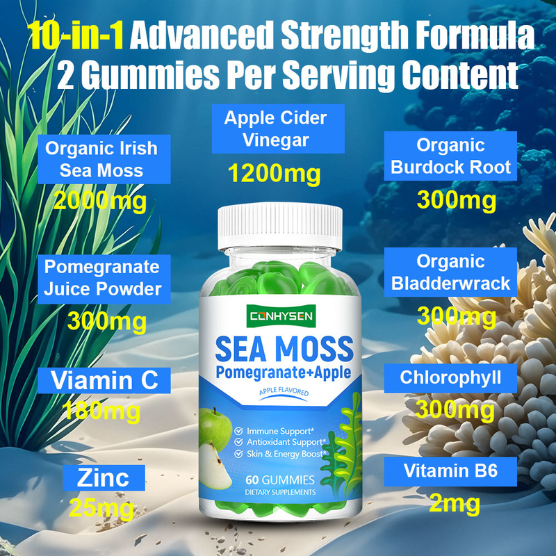 Leverancier 10-in-1 Formule Zee Moos Gummies Premium Custom Boost gladde huid