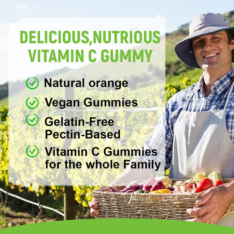 Vitamine C Gummies Natuurlijke oranje smaak Fabriek Groothandel Hart Energie Ondersteuning