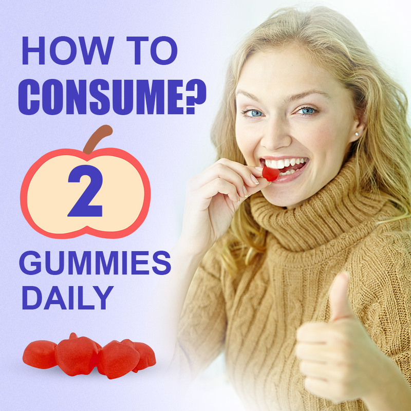 Fabriek Appel Smaak Appelciderazijn Gummies Bevorderen Detox Op Maat Gemaakt