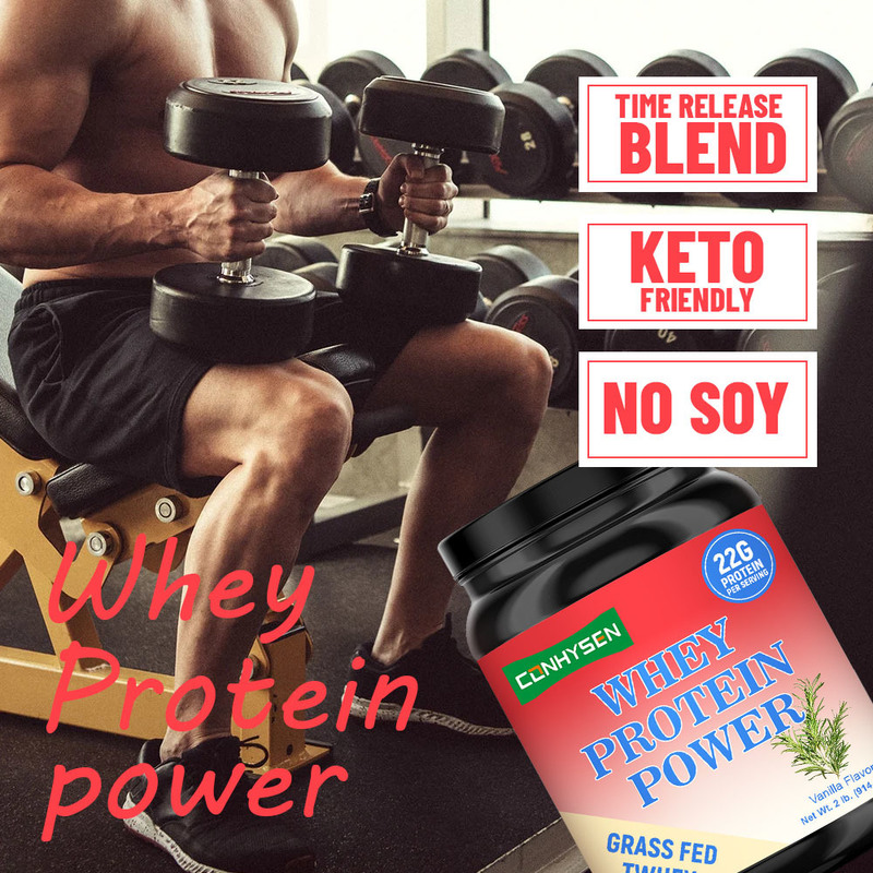 Whey Protein Power Grass Fed Tri Blend Protein Ondersteunt spiergroei Groothandel Custom