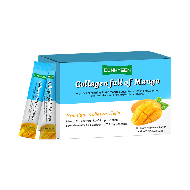 Collageen Jelly met Mango ondersteunt de gezondheid van gewrichten en botten, met eigen merk