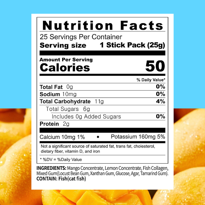 Collageen Jelly met Mango ondersteunt de gezondheid van gewrichten en botten, met eigen merk
