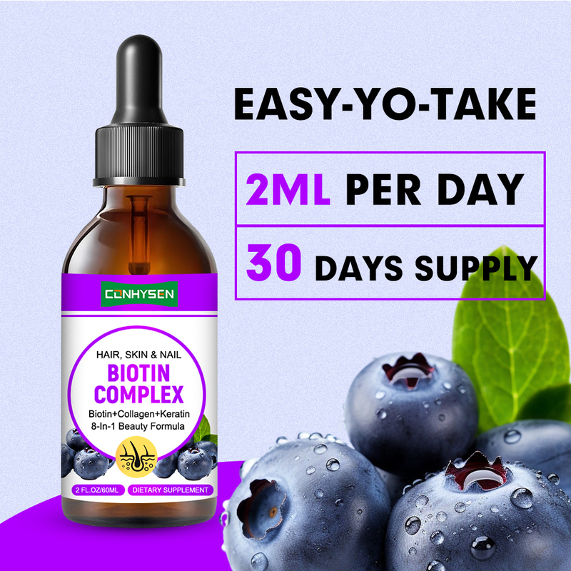 Biotine Complex Vloeibare Druppels voor Haar, Huid, Nagelverzorging