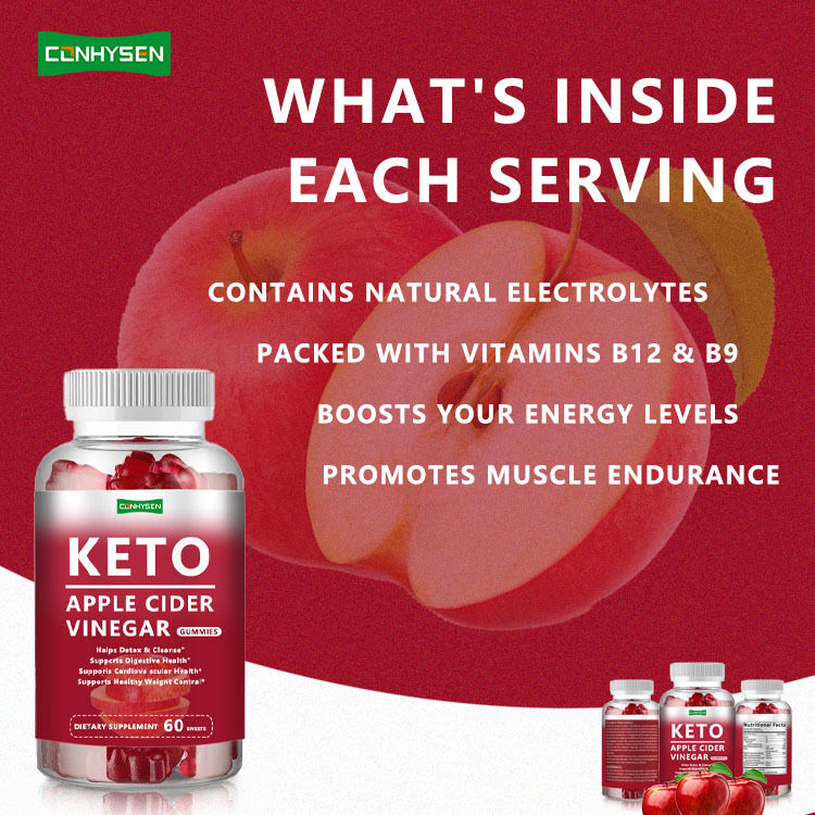 Hot Seller Private Label KETO Gummy Energy Fat Burner Afslankingsmiddel Appel Azijn Keto Gummies KETO Gummies Nul suiker