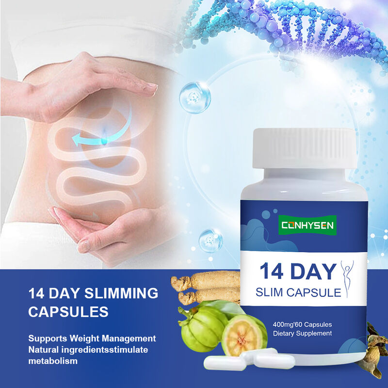 Private label 14 Day Slim Capsule ondersteunt spijsverteringsgezondheid en gewichtsverlies Voedingssupplement Detox capsules