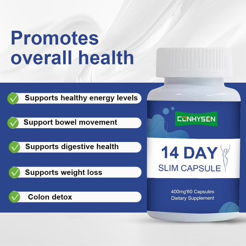 Private label 14 Day Slim Capsule ondersteunt spijsverteringsgezondheid en gewichtsverlies Voedingssupplement Detox capsules