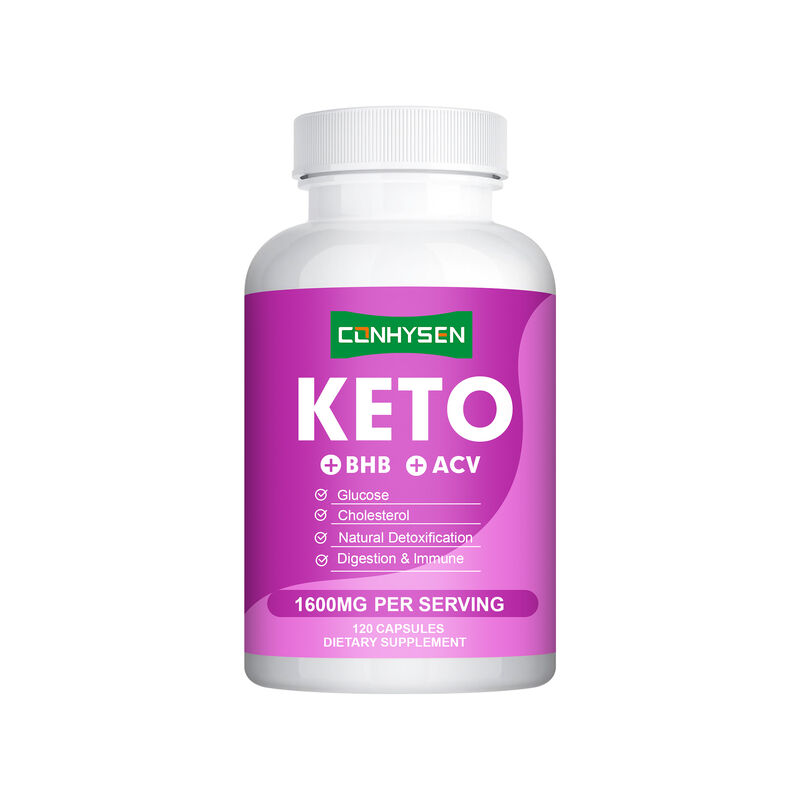 OEM ODM Keto Capsules Rijk aan BHB ACV Vitaminen Zink Chroom Ondersteunt Efficiënte Metabole Activiteit Gewichtsverlies Pillen